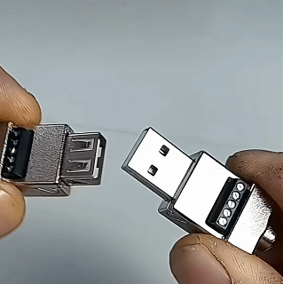 USB Terminal Block Adapter USB 2.0 Male Plug Connector Module Solderless Screw Replacement for Cable Charging Transfer