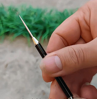 Titanium Alloy Push-pull Toothpick Telescopic Fruit Pick Toothpick Artifact Portable Toothpick Canister Outdoor Camping Tool