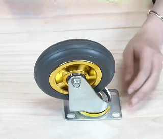 1Pc 360° Pivoting Quality casters with brakes 3/4/5 inch side-mounted small rubber furniture casters swivel cart cabinet casters