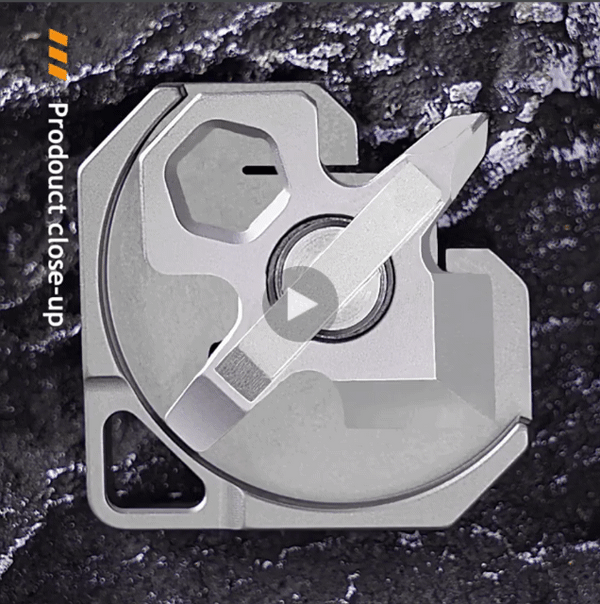 Titanium Alloy Outdoor EDC Multi-function Tool Box Cutter Screwdriver Wrench Package Opener Portable Cutting Knife Keychain Premium Decoration