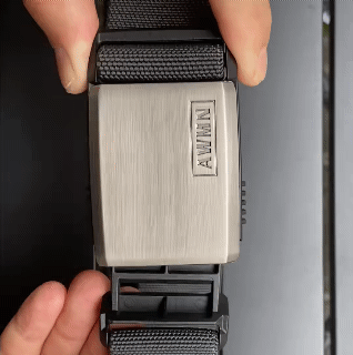 Men's Multifunctional Magnetic Automatic Buckle Elastic Canvas Belt 125cm Length