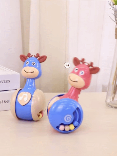 Fawn Sliding Tumbler Toy Rattle Baby Educational Early Education Gift Toy for Baby