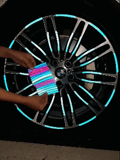 60Pcs Colorful Laser Reflective Wheel Stickers Decoration Strip