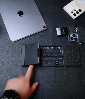 Super Mini 3 Folding Wireless Bluetooth Keyboard Digital Touchpad External Laptop iPad Tablet Phone PC Keyboard