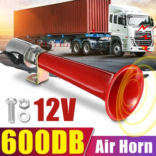 12V/24V 600dB Super Loud Air Horn Trumpet Compressor For Car Truck Boat Train Weather-resistant Powerful and Durable Air Horns