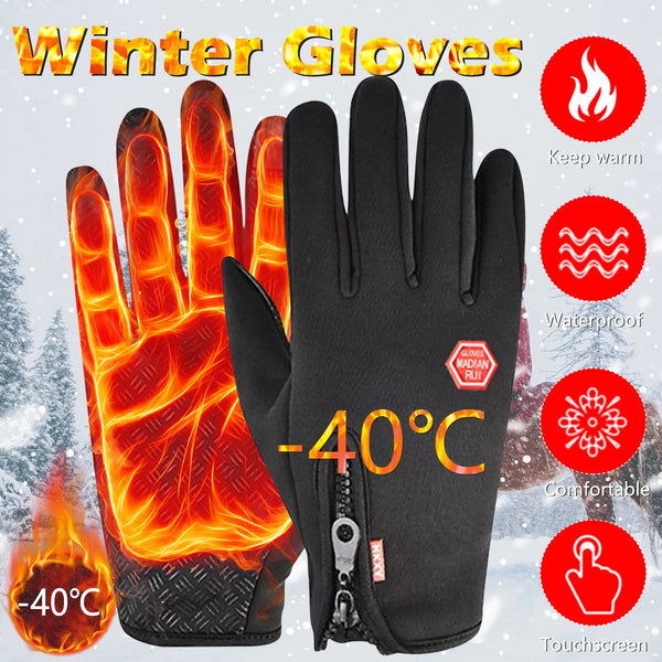 Warm Thermal Gloves Cycling Running Driving Gloves Full Finger Sensing Touchscreen