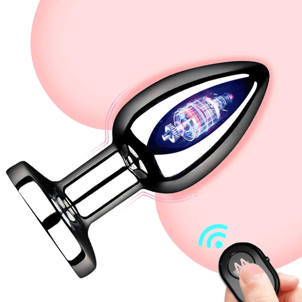 Wireless Remote Control Metal Anal Plug Vibrators For Men Gay Prostate Massager 10 Speeds Butt Plug Anal Sex Toy For Women Adult