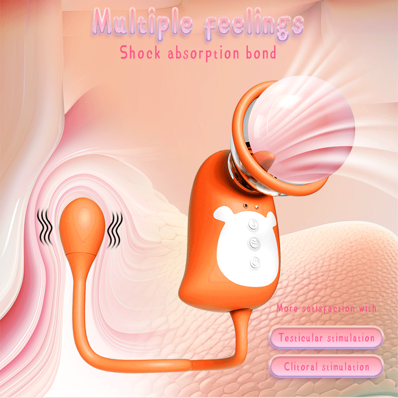 Innovative Penguin Design Swing Sucker Stimulator with Vibrating Egg for Clitoris Breast Pleasure