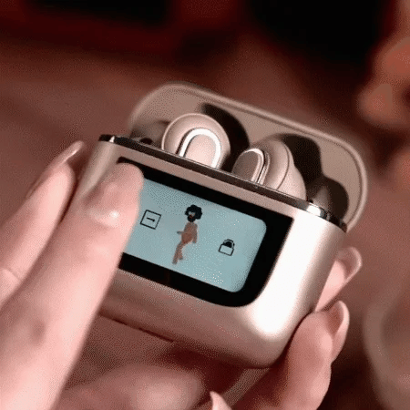 World-First Full Color Touch Screen TWS New Smart Touch Screen Display Noise-canceling Bluetooth Headphones