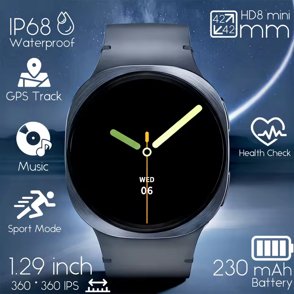 New GPS Track Smart Watch For Men Women Health Sport AMOLED Heart Rate Bluetooth Call Waterproof Smartwatch