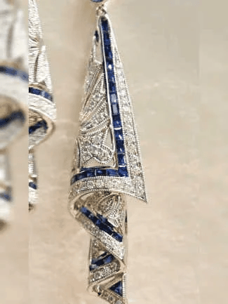 Handmade Vintage Satin Stud Earrings