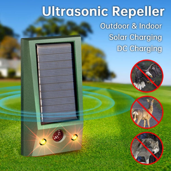 New Outdoor Garden Ultrasonic Repeller Animal Repellent Solar Cat Dog Repellent Snake and Rat
