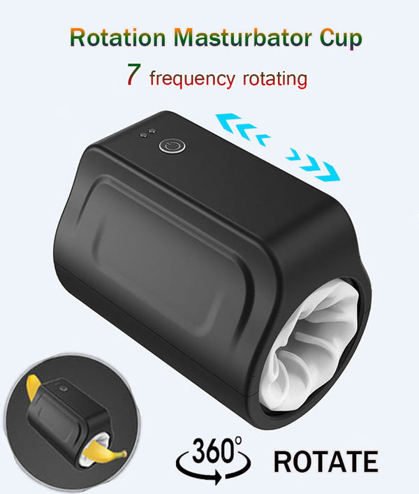 Automatic Rotation Male Masturbator Cup Double Channel Soft Silicone Reality Masturbation Machine