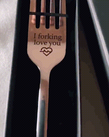 Best Gift I FORKING LOVE YOU Engraved Fork (With Gift Box)