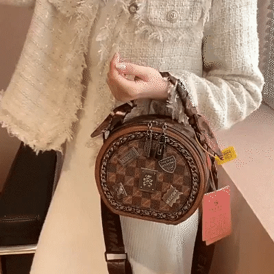 Women Fashion Retro High-grade Badge Print Bag