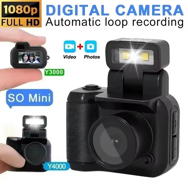1080P Mini Camera Video Recorder with 32GB Card Travel Portable Cam With 0. 96 Screen CMOS Indoor Home Outdoor Sports Vintage