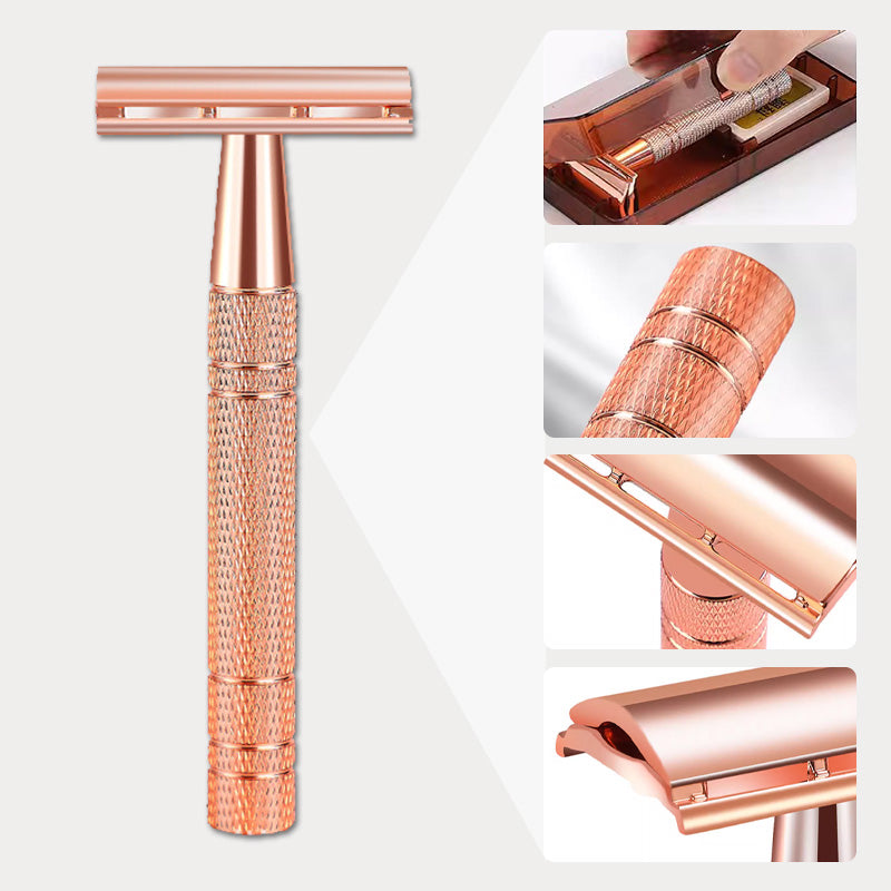 Classic Retro Double-sided Detachable Razor with 10Pcs Blades – dinoinbox