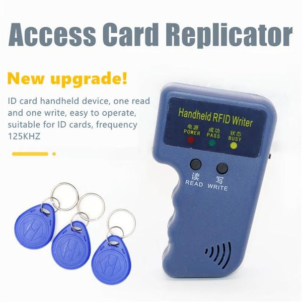 RFID Duplicator Card Reader With 10pcs Key Cards 125KHz EM4100 Copier Writer Video Programmer T5577 Rewritable ID Keyfobs EM4305 Tags Card