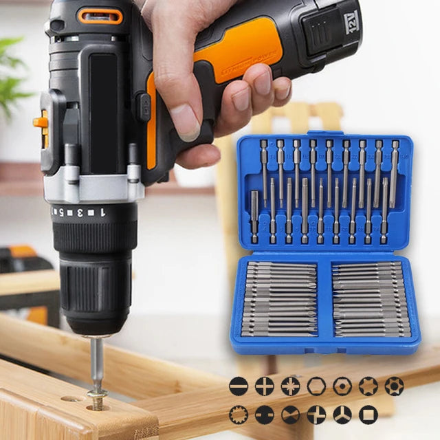 50PCS Extended Screwdriver Set Special Shaped Cross Slotted Hexagon U-Shaped Screwdriver Extension Rod
