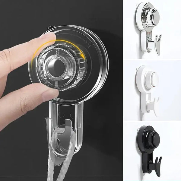 2Pcs Rotating Suction Cup Hooks Strong Self Adhesive Door Wall Vacuum Hooks Wall Mounted Waterproof Suction Cup Hook
