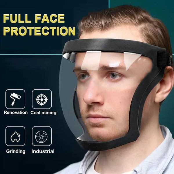 Work Protection Mask Full Face Protector with 10Pcs Filters Shield Transparent Facial Protector Face Protective Screen Kitchen Accessories Gadgets