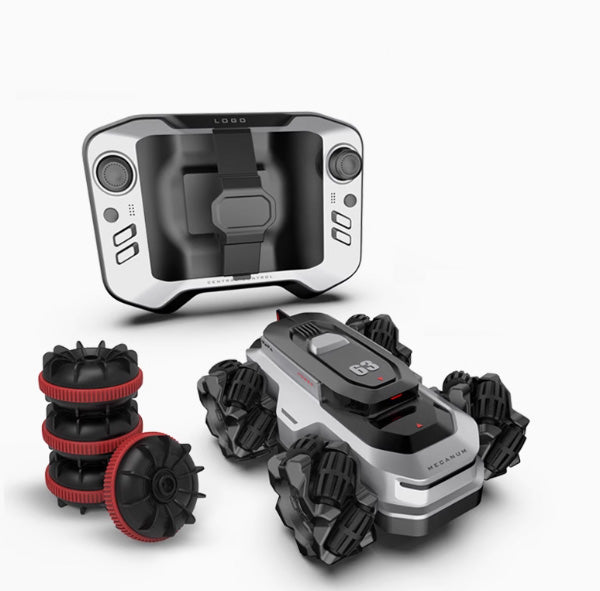 4WD All Terrain Stunt RC 360 Degree Rotating Amphibious RC Car Enclosed Waterproof McNamee Wheel Stunt Cool Mecha Style Mini Storage