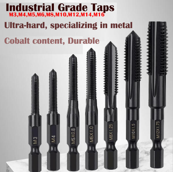 Industrial Grade Cobalt Threaded Metric Tapping Drill Bits M3 M4 M5 M6 M8 M10 M12 M14 M16 Tapping Drill Bits for Electric Drill Machine Tools