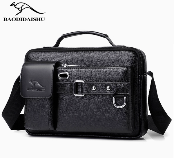 Men's Large-capacity Cowhide Messenger Bag Men Crossbody Bags Waterproof Shoulder Bags Multifunction Travel Work Business Handbags