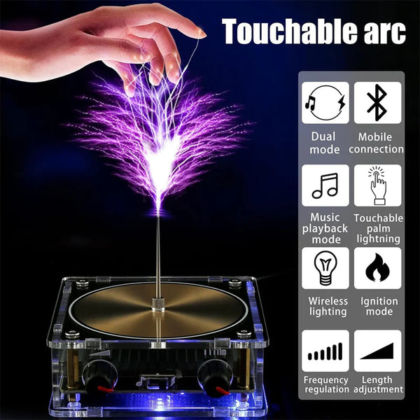 Music Tesla Coil High-Frequency Arc Generator Bluetooth Tesla Coil AC110-240V Musical Tesla Coil Educational Toys Gift