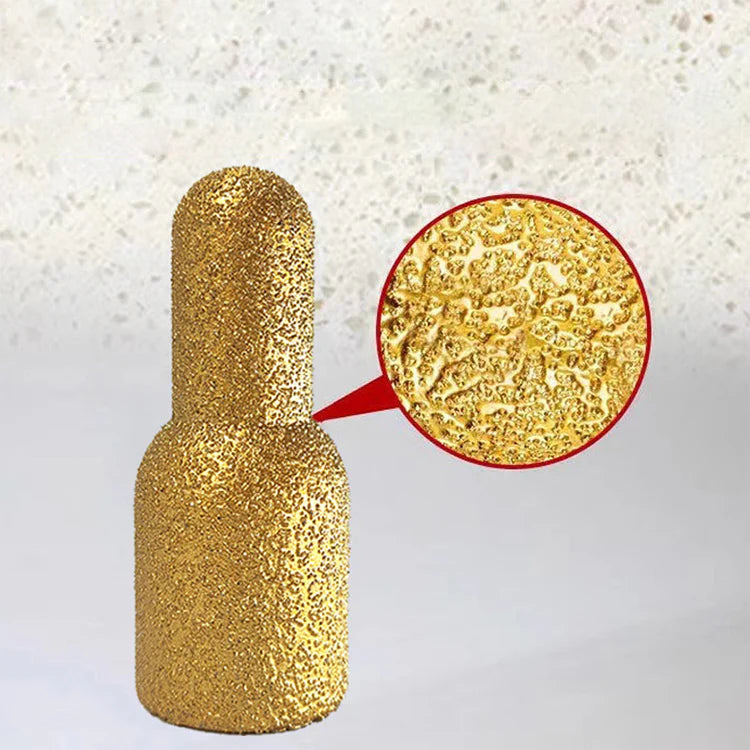 New Design Diamond Brazed backwater Grinding Wheel Finger Bit Milling Cutter Trimming Abrasive Round Head Quartz Stone Counter