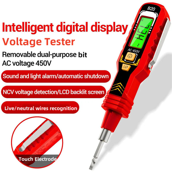 LCD Display Smart Electric Voltage Pen Tester Portable 50/60Hz NCV Sensor AC 11-450V Non-Contact Voltage Tester