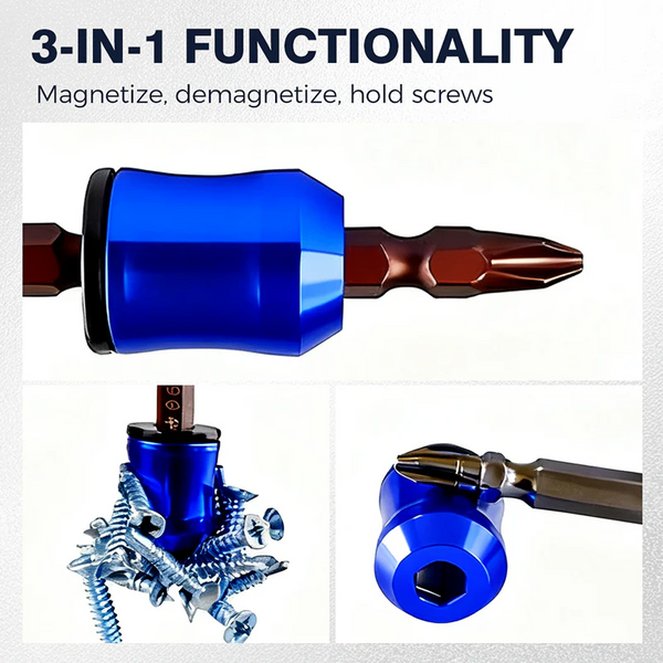 Aluminum Alloy Magnetic Charger & Demagnetizer High Hardness Hex Shank Bit Strong Magnetic Adsorption 6.35 Screwdriver Bit Drill