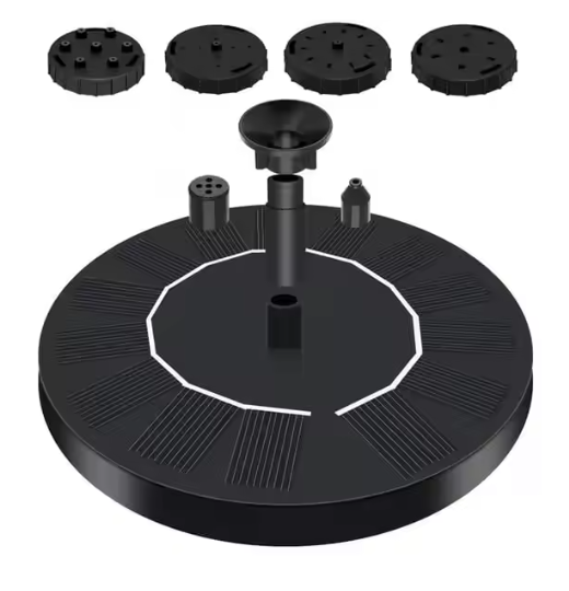 Solar Fountain Pump Floating Solar Panel Bird Baths Water Fountain with 4 Nozzles For Garden Outdoor Water Pool Pond Decor