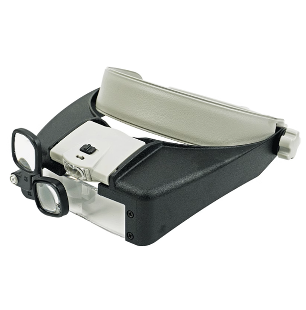 New LED Headband Magnifier 8 Adjustable Magnification Levels 1.5x, 3x, 7.5x, 9x, 9.5x, 11x, 15.5x, and 17x
