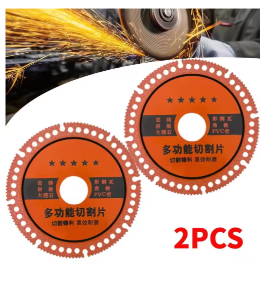 2Pcs Diamond Composite Multifunctional Cutting Saw Blades Cuts Metal For Outer diameter 100mm