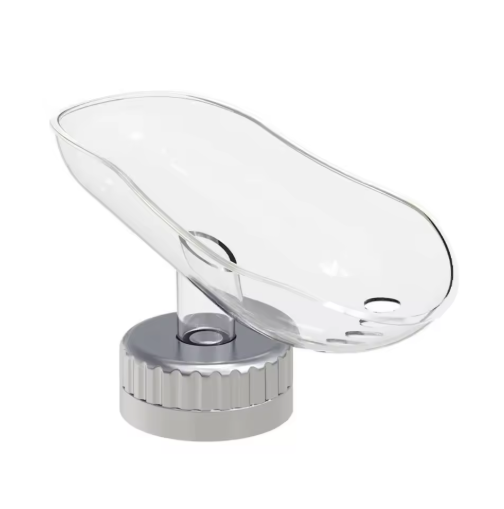 Suction Cup Tray Self-draining Soap Box Punch-free Portable Bathroom Soap Dish Drying Rack  Shower Soap Holder