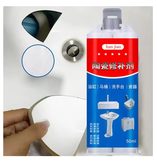 50ML Tile And Ceramic Glaze Repair Paste Fix Tub Chips and Sink Cracks with Super Adhesion for Porcelain Ceramic Enamel