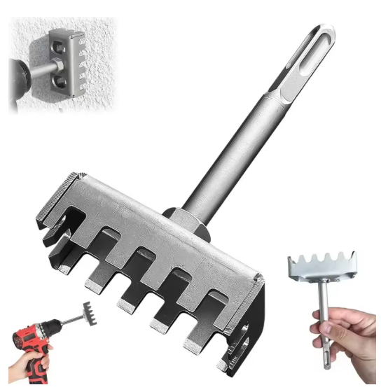 Square Drill Hole Opener, Electric Hammer Hole Expansion, Professional Wall Slotting Installation Tool for Plumber Electrician