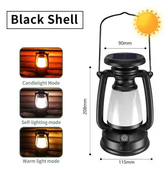 Solar Camping Lights - Ambient Light, Vintage Horse Lamp, LED Table Lamp, Picnic Hanging Lantern, Outdoor Decorative Lanterns