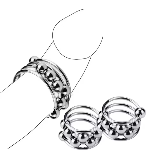 Male Cock Ring Metal Penis Ring Circumcision Blocker Glans Cock Ejaculation Delay Training Semen Lock Ring