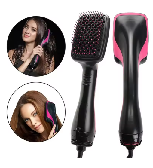 2-in-1 Professional Hair Dryer Brush Hot Heating Hair Comb Hot Air Brush Blow Dryer Straightening Comb Styling Tool for Women
