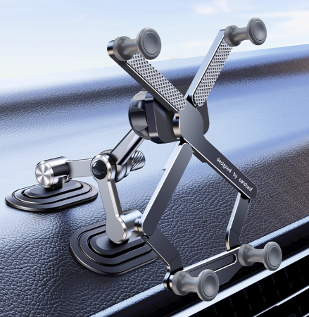 Premium Dual-Pivot Anti-Shake Car Phone Mount Alloy Gravity Bracket Fits the dashboard surface of various vehicles