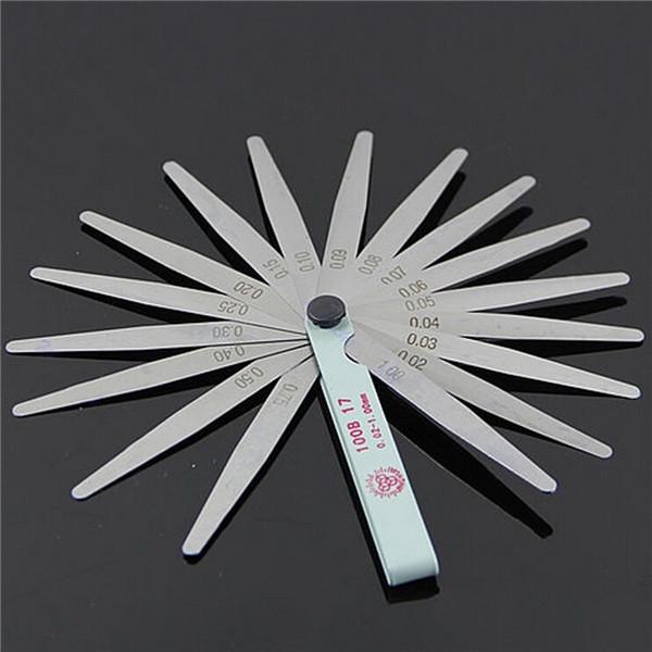 0.02-1mm 17-Blade Thickness Gap Metric Filler Feeler Gauge Measure Tool
