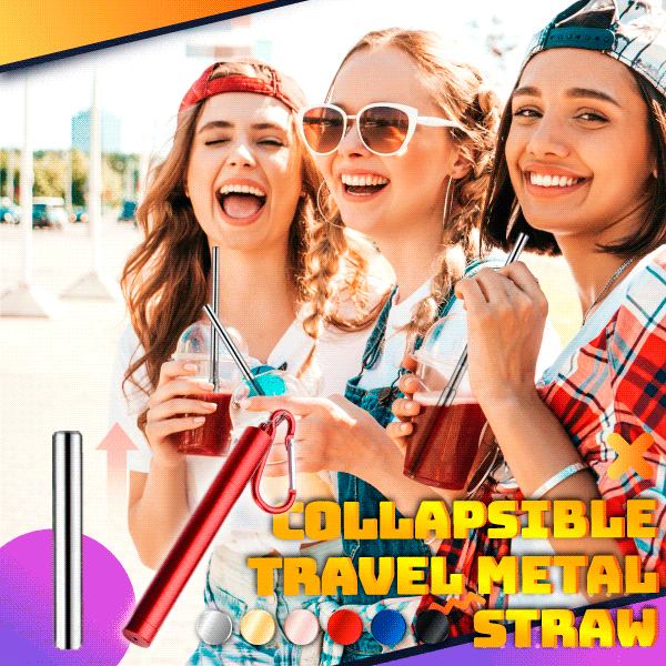 Foldable Travel Metal Reusable Eco-Friendly Straw