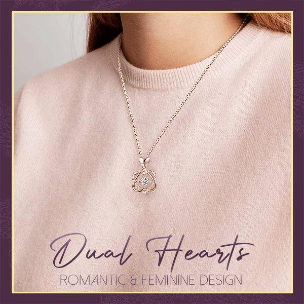 Women Necklace Color Silvery Clavicle Chain Adjustable Decoration Women Dancing Heart Necklace For Party Birthday Gifts