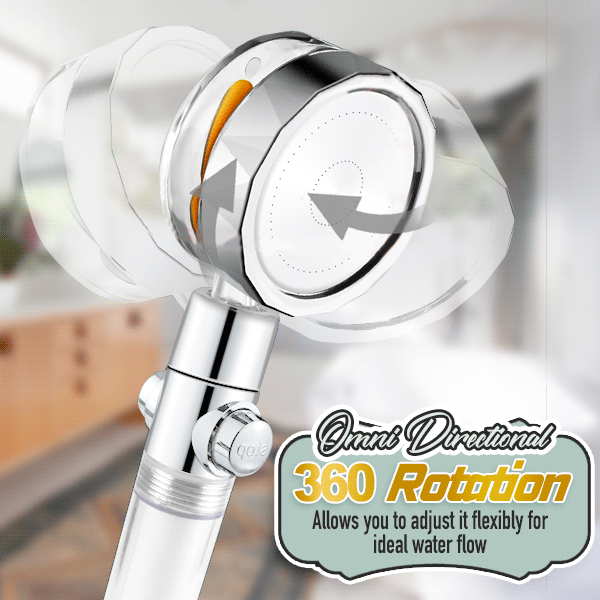 2021 Turbofan Shower Head Water Saving Flow 360 Degrees Rotating With Small Fan ABS Rain High Pressure spray Nozzle Bathroom Accessories