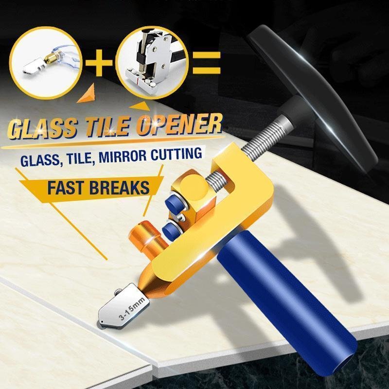 Glass Tile Opener Professional Manual Cutting Machine Integrated Glass Cutter Hand-Held Tile Divider Tile Opener Breaker Push Knife Glass Cutter