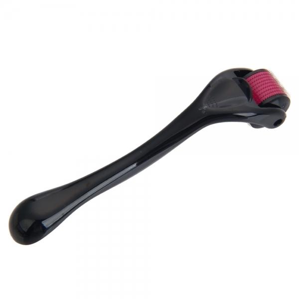 0.75mm 360 Degrees Rotation Facial Caring 540-Pin Microneedle Roller Purple & Black