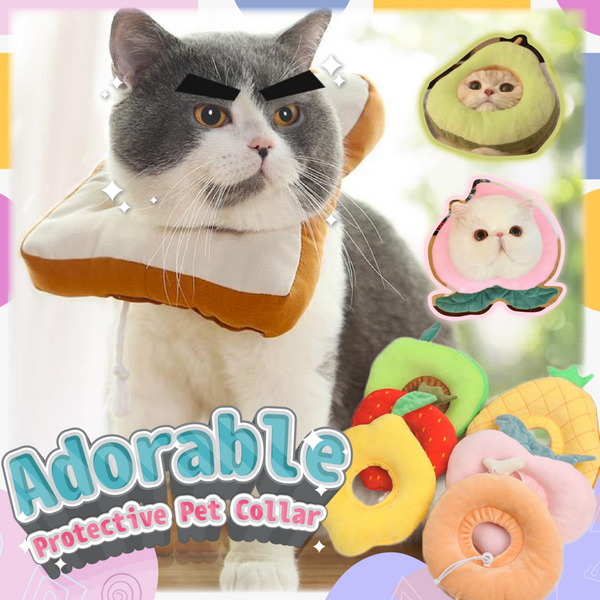 Pet Cat Dog Elizabeth Circle Collar Avocado Shaped Cotton Adjustable Dogs Protective Neck Collar Cone Recovery Wound Collar