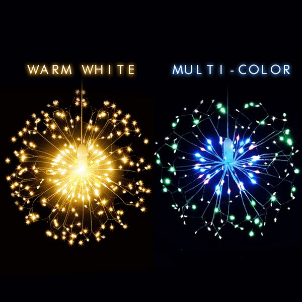 LED Starburst Light Firework Light String Dandelion Copper Wire Light Outdoor Waterproof Garden Decorative Light LED Christmas Light
